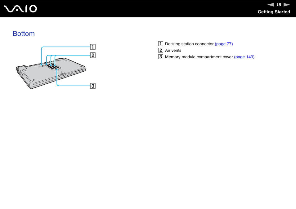 Bottom | Sony VGN-Z690N User Manual | Page 18 / 222