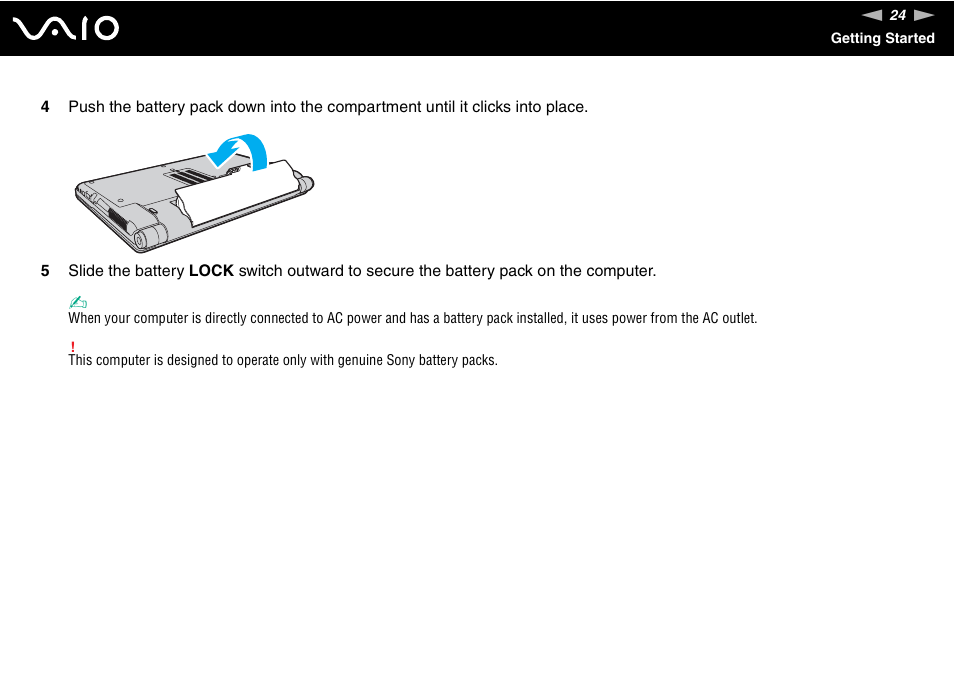 Sony VGN-Z690N User Manual | Page 24 / 222