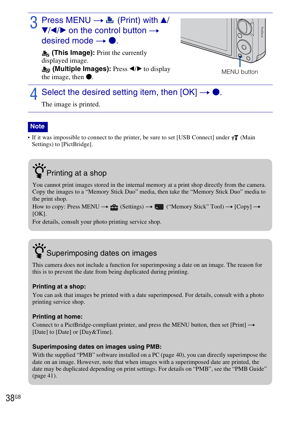 Sony DSC-W290 User Manual | Page 38 / 60