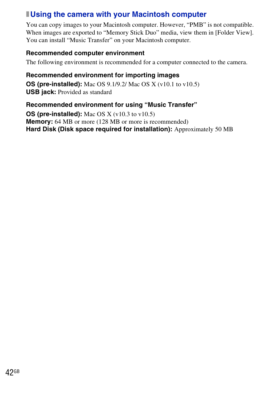 Sony DSC-W290 User Manual | Page 42 / 60