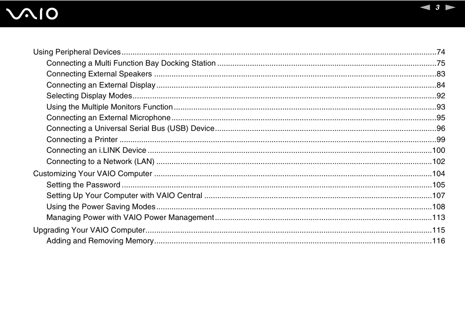 Sony VGN-FE680G User Manual | Page 3 / 195