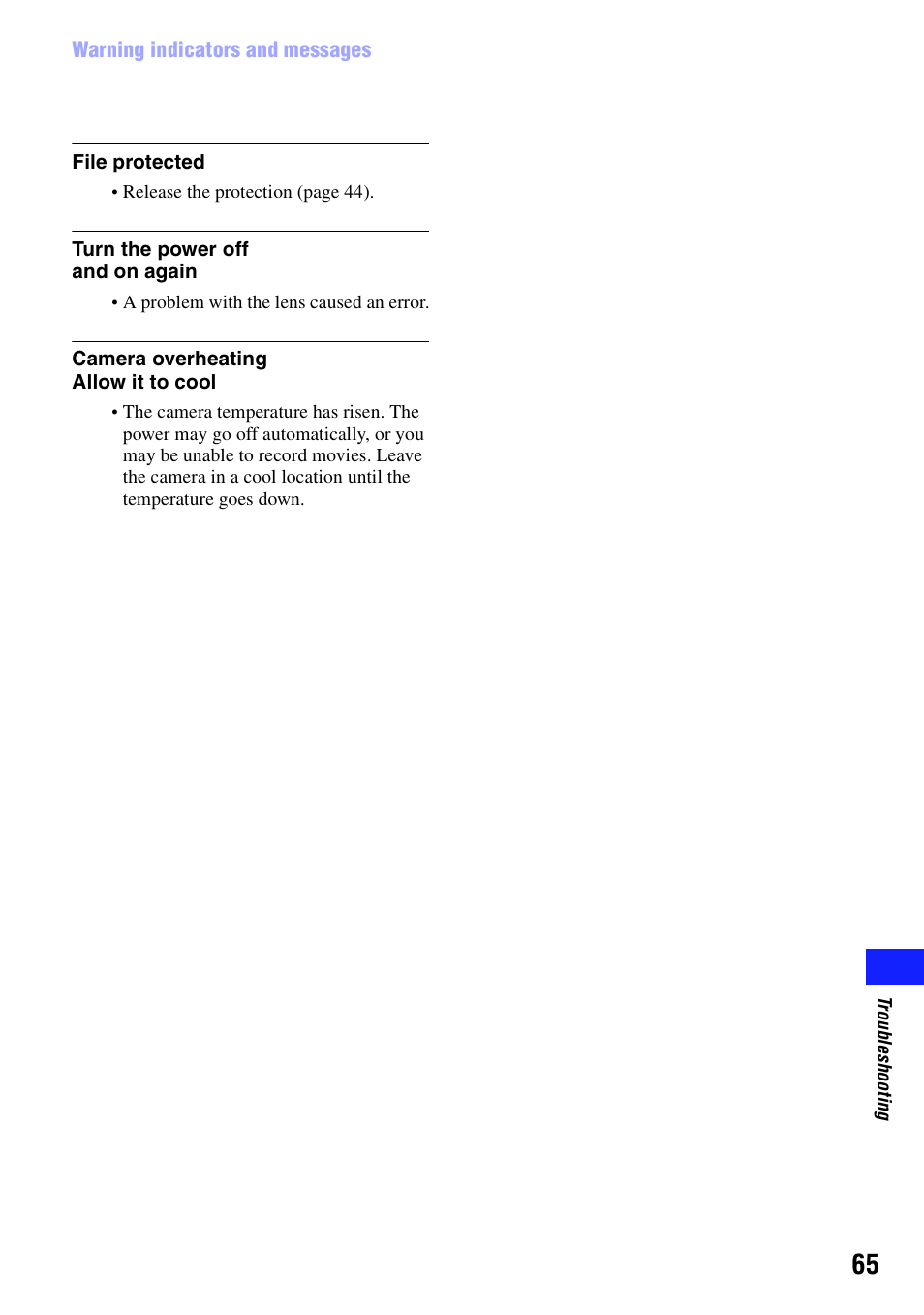 Sony bloggie  MHS-PM5 User Manual | Page 65 / 73
