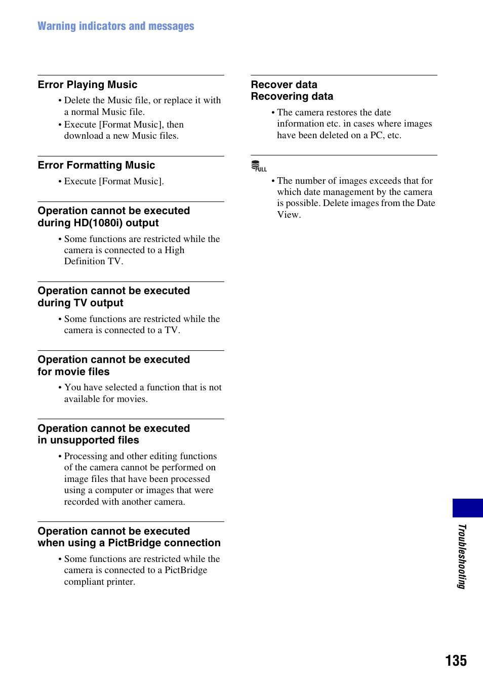 Sony DSC-T300 User Manual | Page 135 / 147