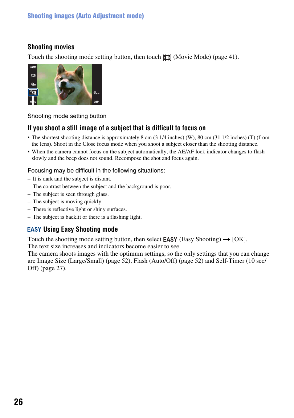 Sony DSC-T300 User Manual | Page 26 / 147
