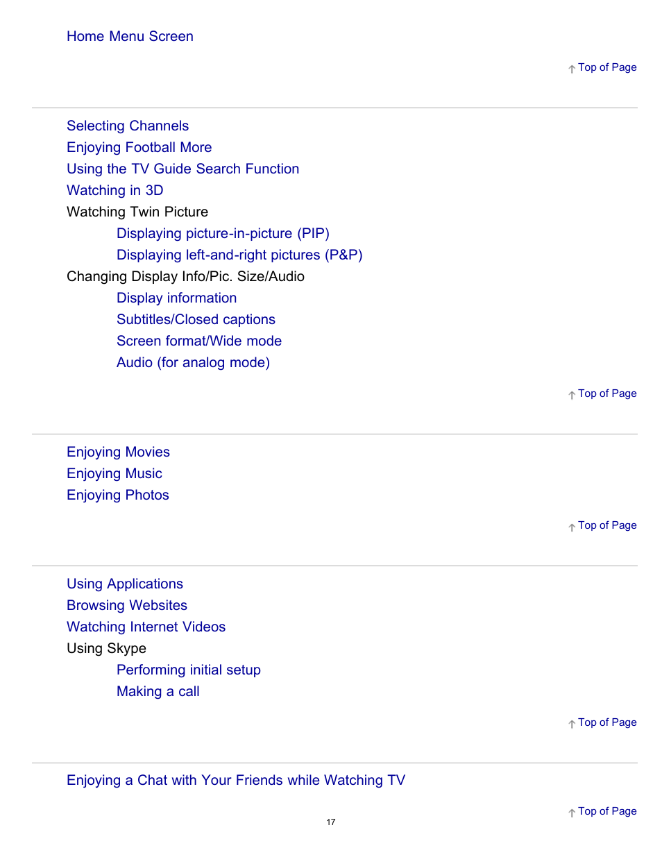 Sony KDL-60W850B User Manual | Page 23 / 245