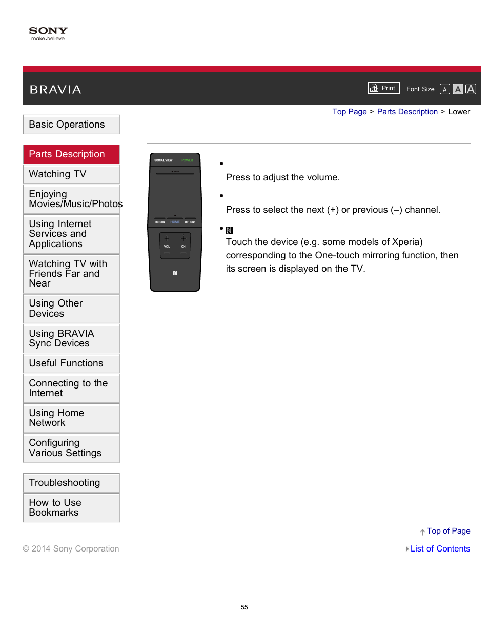 Lower | Sony KDL-60W850B User Manual | Page 61 / 245