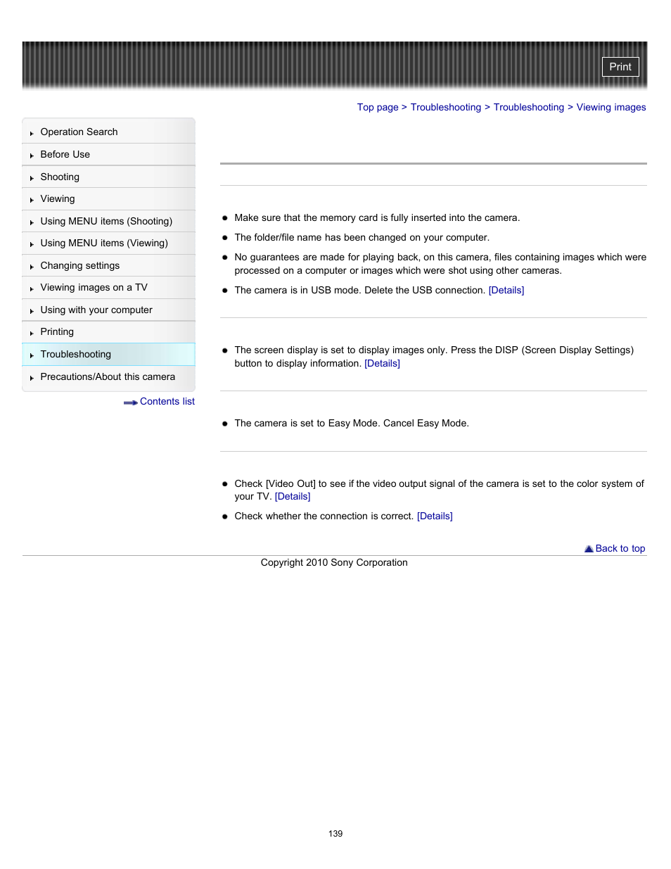 Viewing images | Sony DSC-W530 User Manual | Page 139 / 167