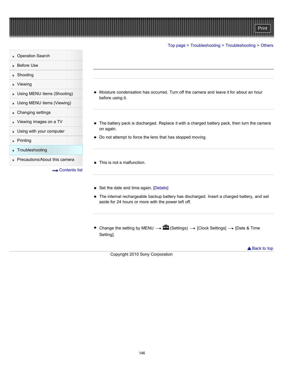 Others | Sony DSC-W530 User Manual | Page 146 / 167