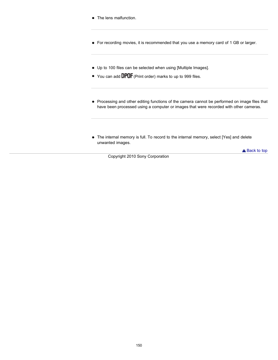 Sony DSC-W530 User Manual | Page 150 / 167