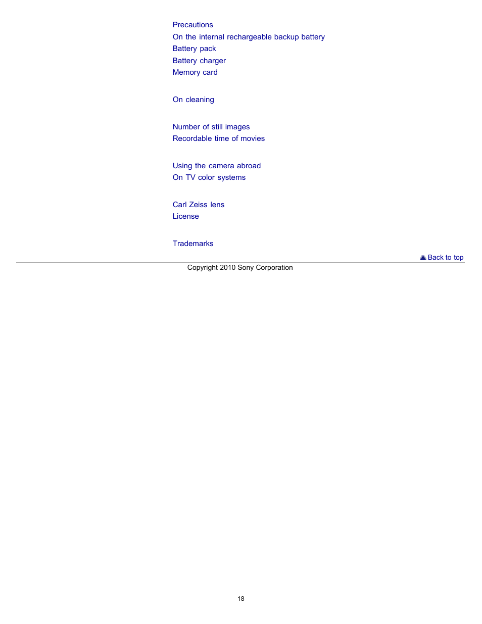 Sony DSC-W530 User Manual | Page 18 / 167