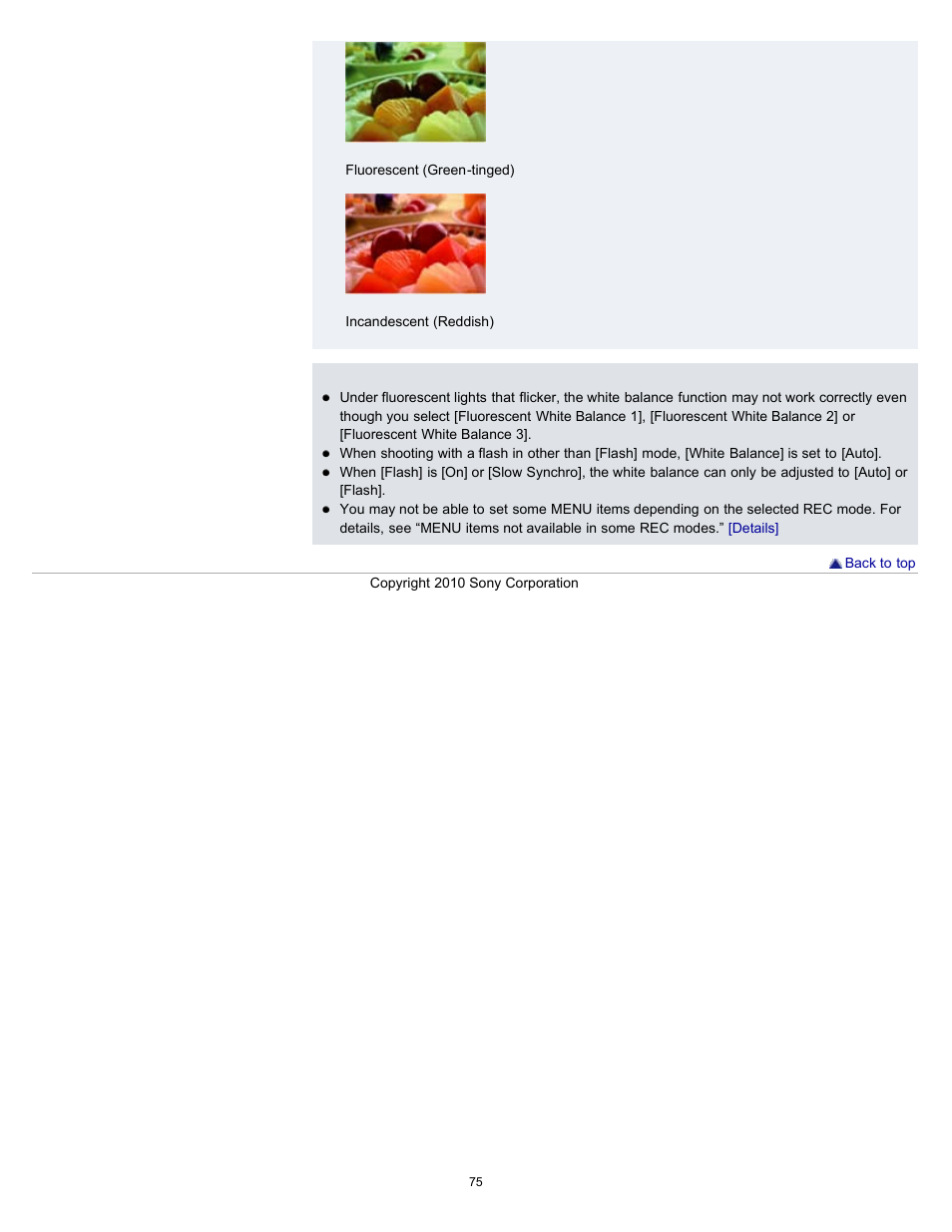 Sony DSC-W530 User Manual | Page 75 / 167