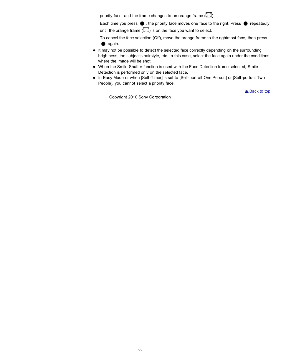 Sony DSC-W530 User Manual | Page 83 / 167