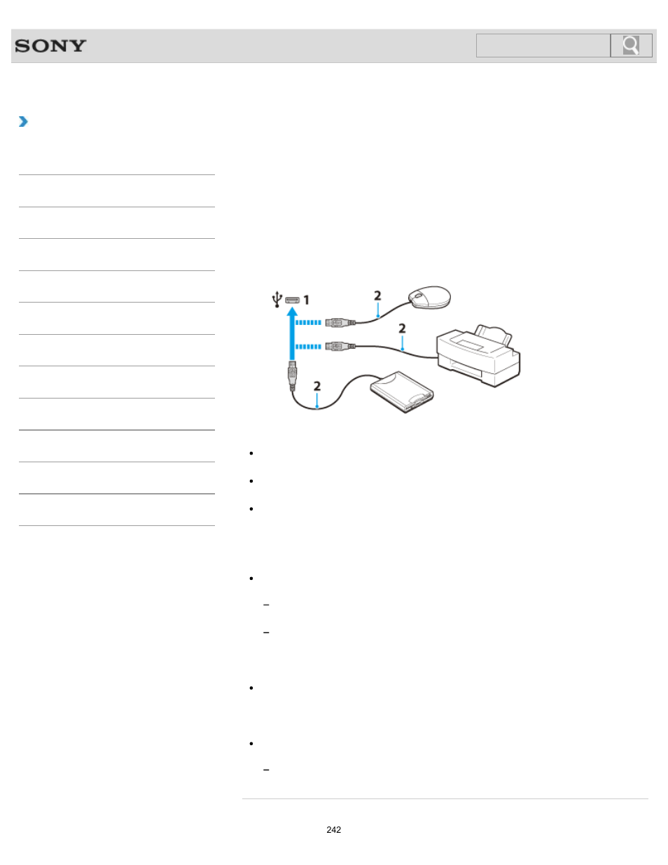 Connecting a usb device, Details, How to use | Search | Sony SVT151190X User Manual | Page 242 / 399