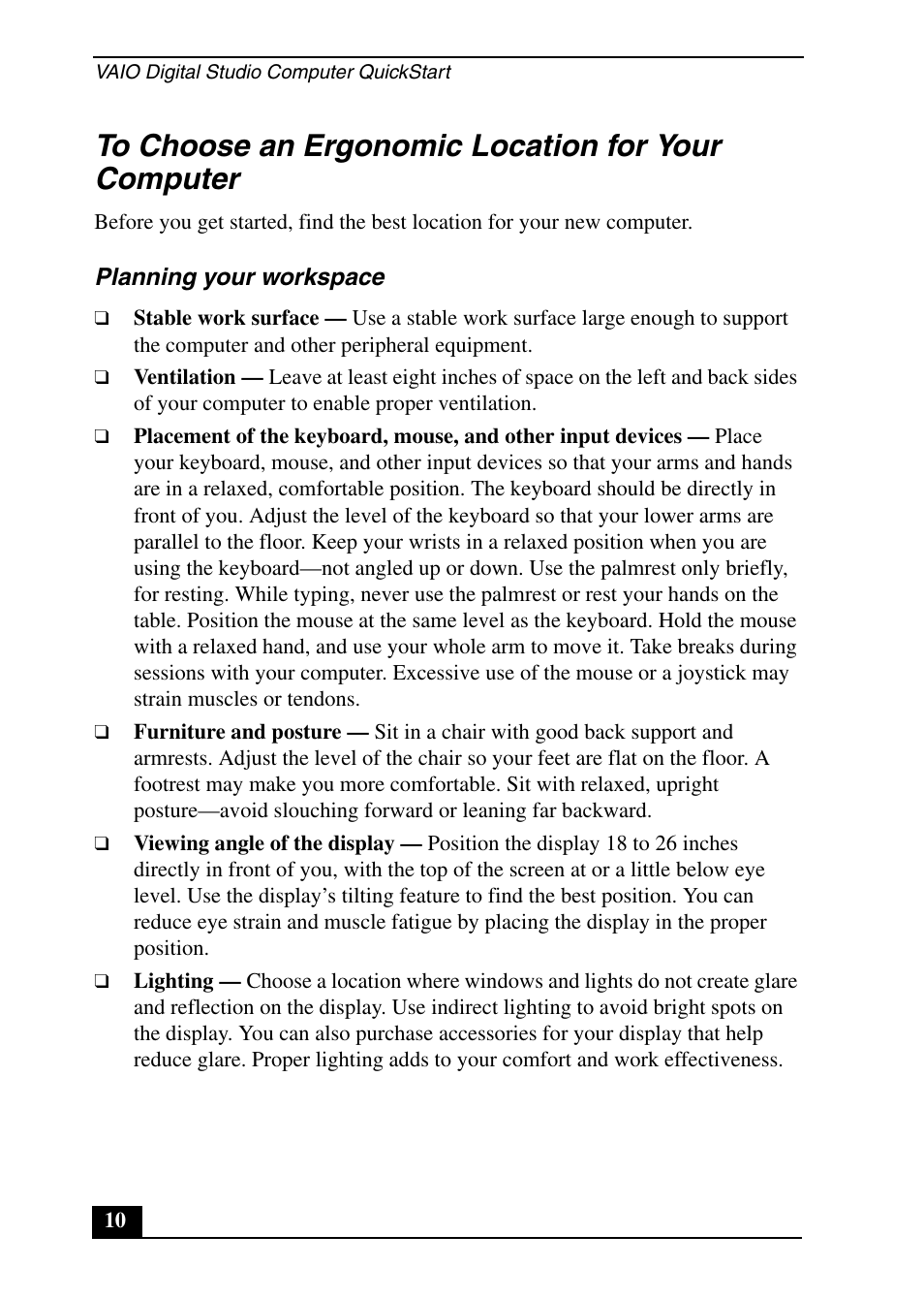 Sony PCV-RX640 User Manual | Page 10 / 64