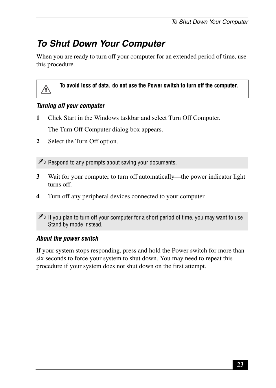 Sony PCV-RX640 User Manual | Page 23 / 64