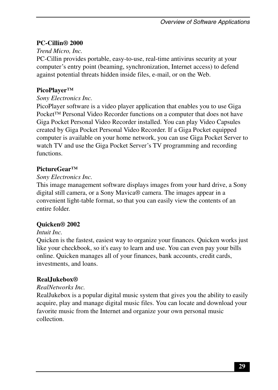 Sony PCV-RX640 User Manual | Page 29 / 64
