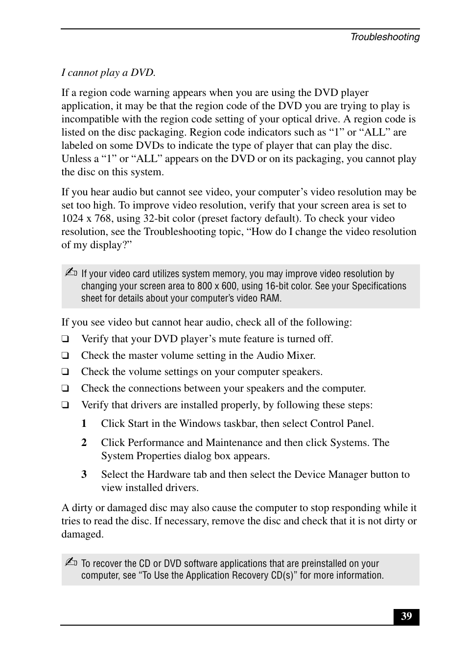 Sony PCV-RX640 User Manual | Page 39 / 64