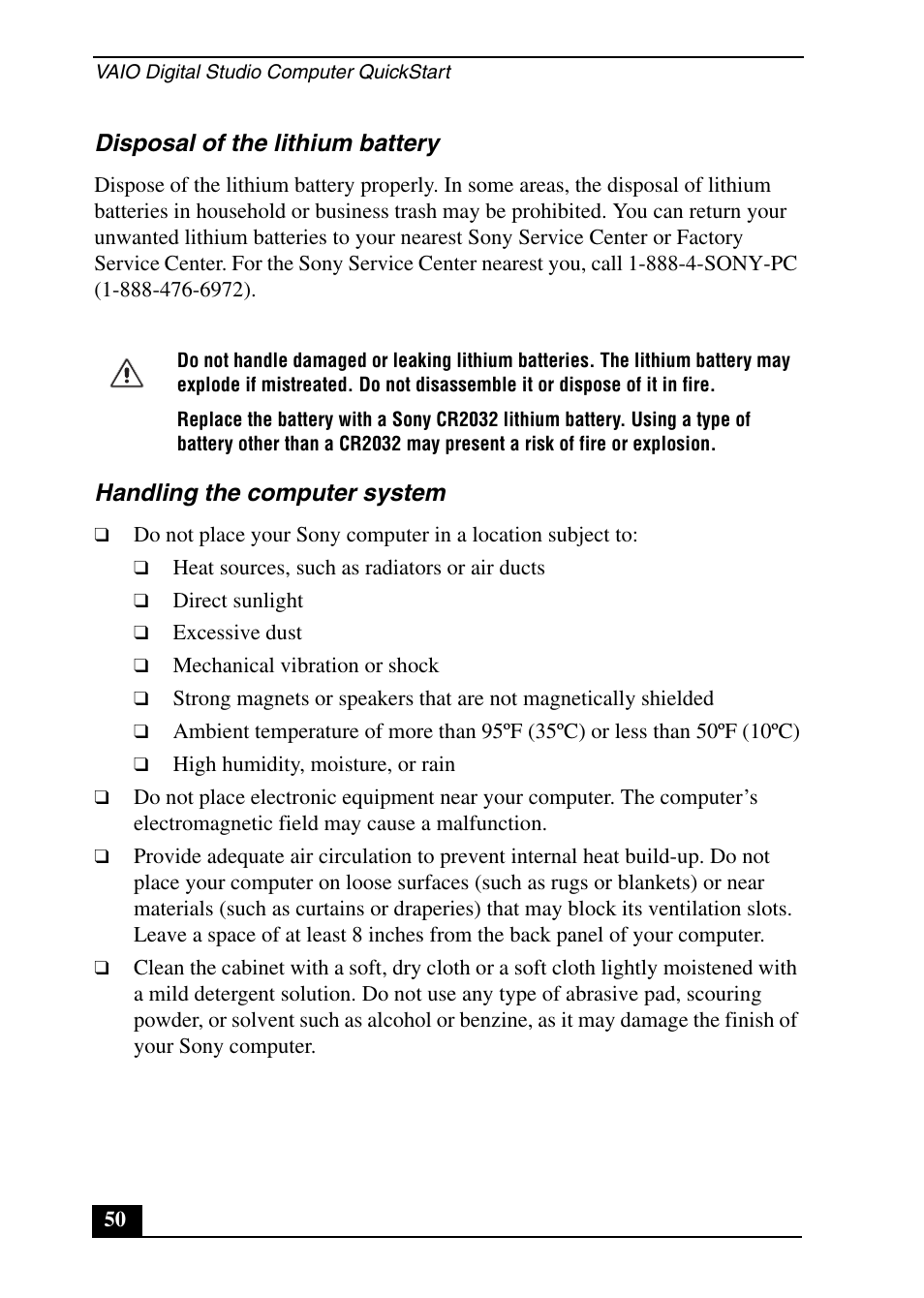 Sony PCV-RX640 User Manual | Page 50 / 64