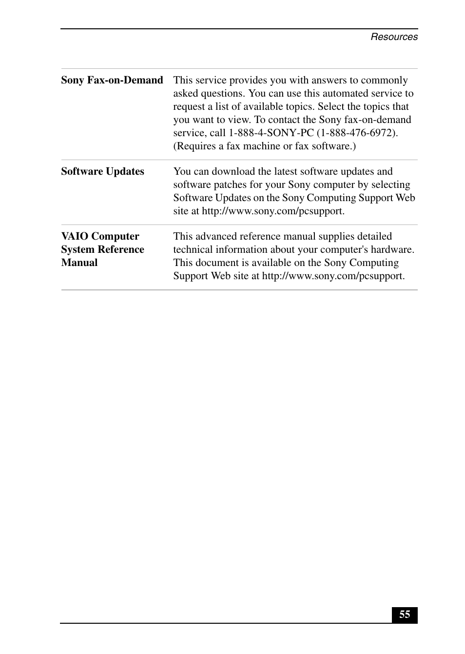 Sony PCV-RX640 User Manual | Page 55 / 64