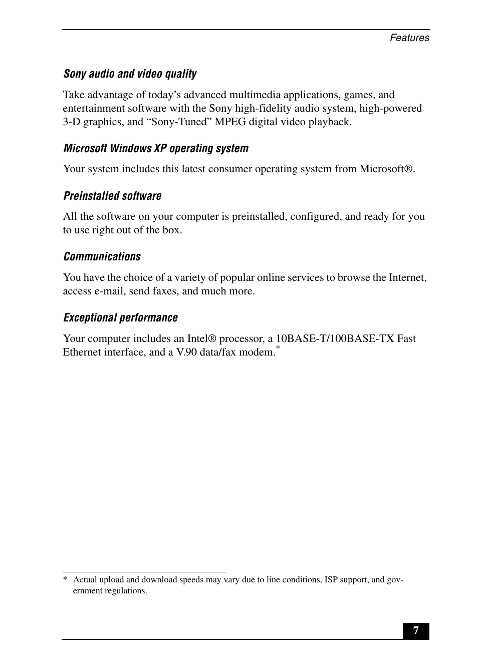 Sony PCV-RX640 User Manual | Page 7 / 64