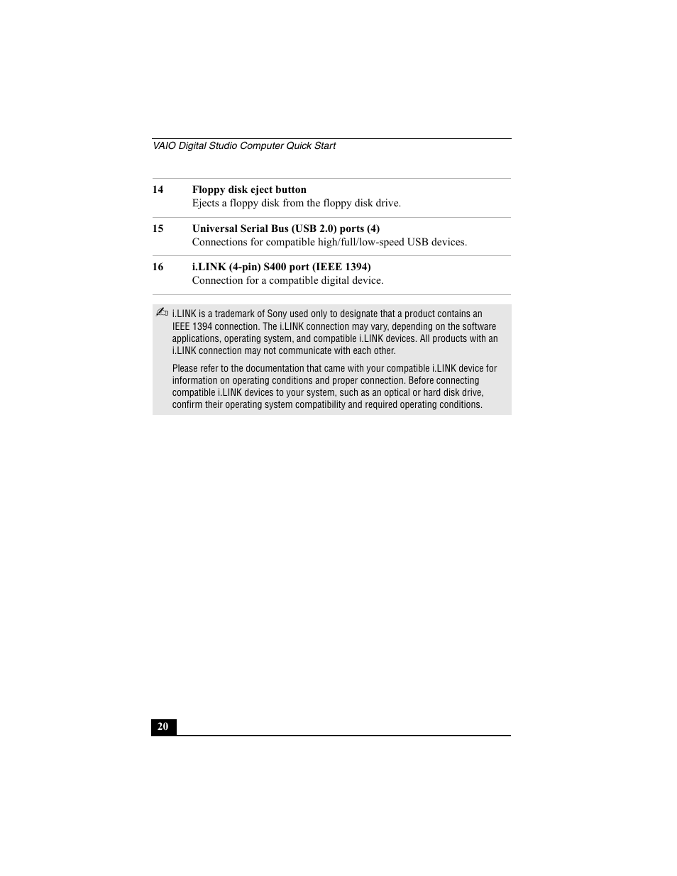 Sony PCV-RZ30GN4 User Manual | Page 20 / 60