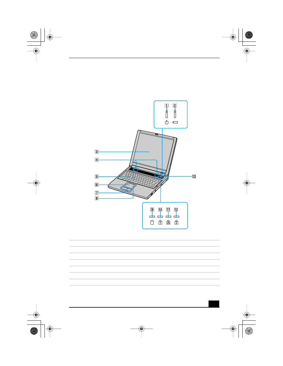Locating controls and ports | Sony PCG-FR130 User Manual | Page 19 / 68