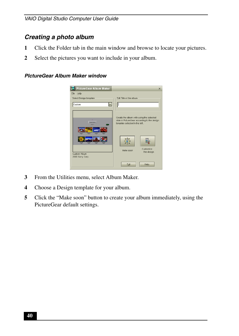 Sony PCV-RX690G User Manual | Page 40 / 100