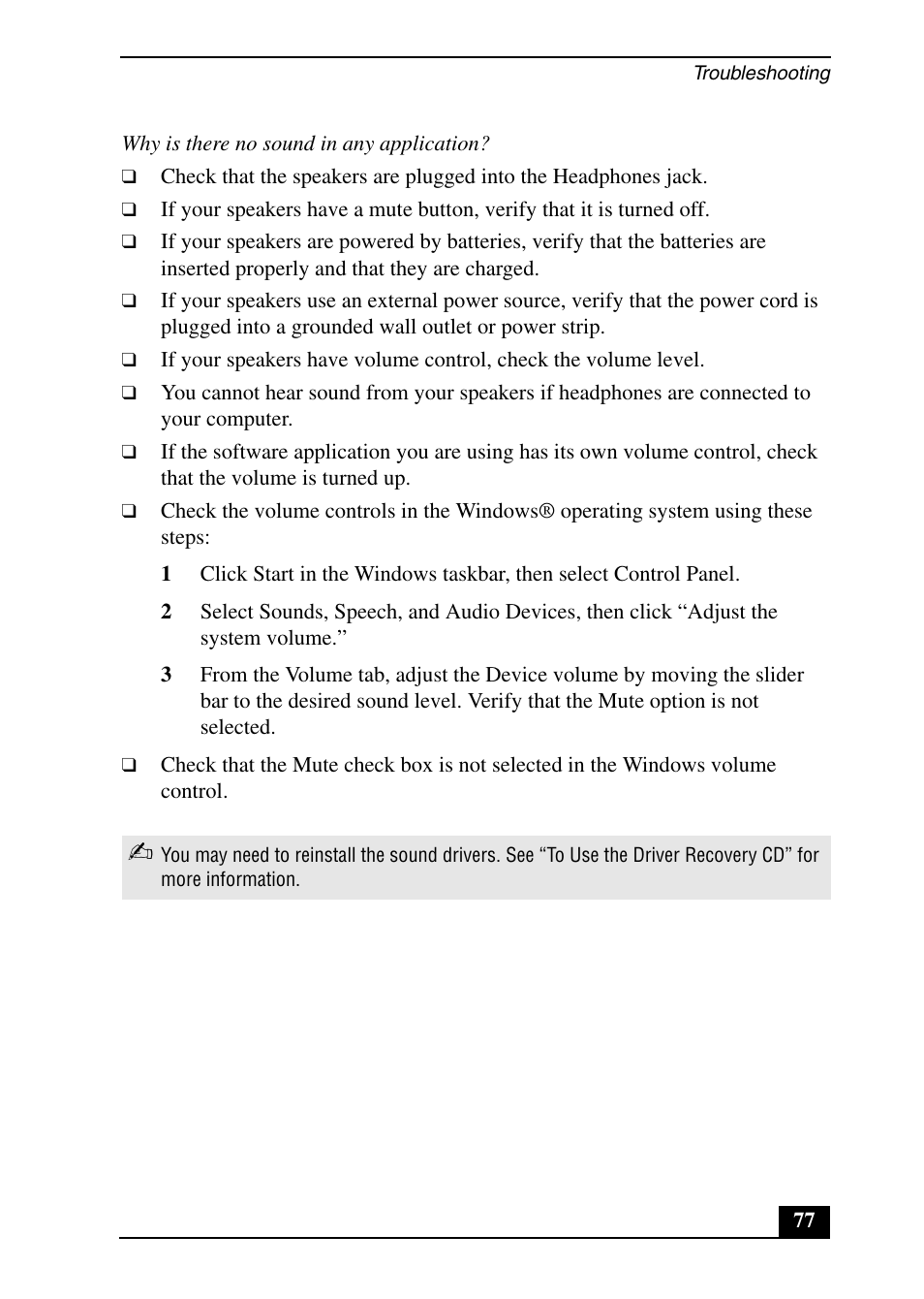 Sony PCV-RX690G User Manual | Page 77 / 100