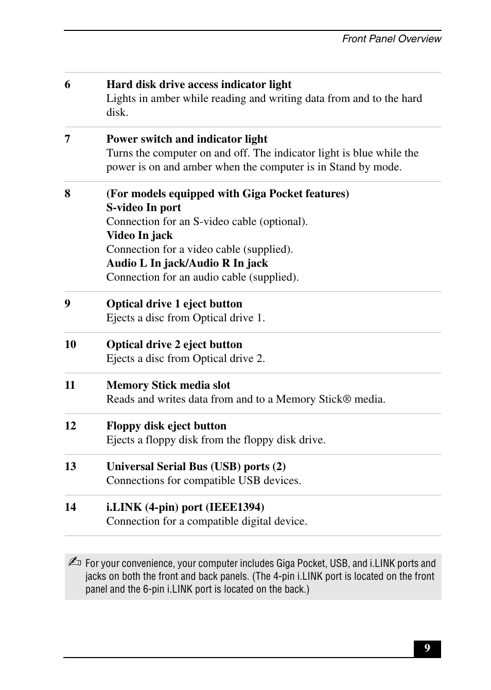 Sony PCV-RX690G User Manual | Page 9 / 100