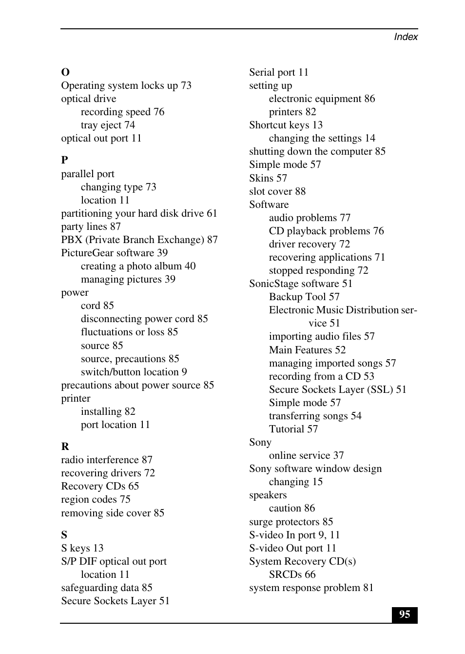 Sony PCV-RX690G User Manual | Page 95 / 100
