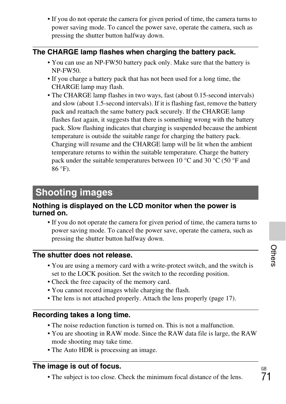 Shooting images | Sony NEX-C3A User Manual | Page 71 / 85