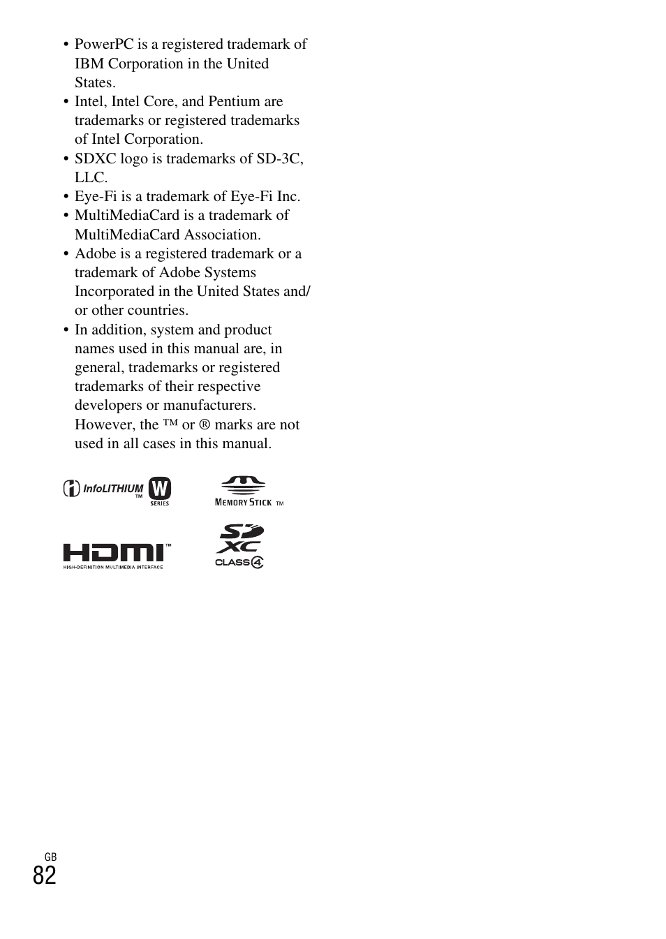 Sony NEX-C3A User Manual | Page 82 / 85