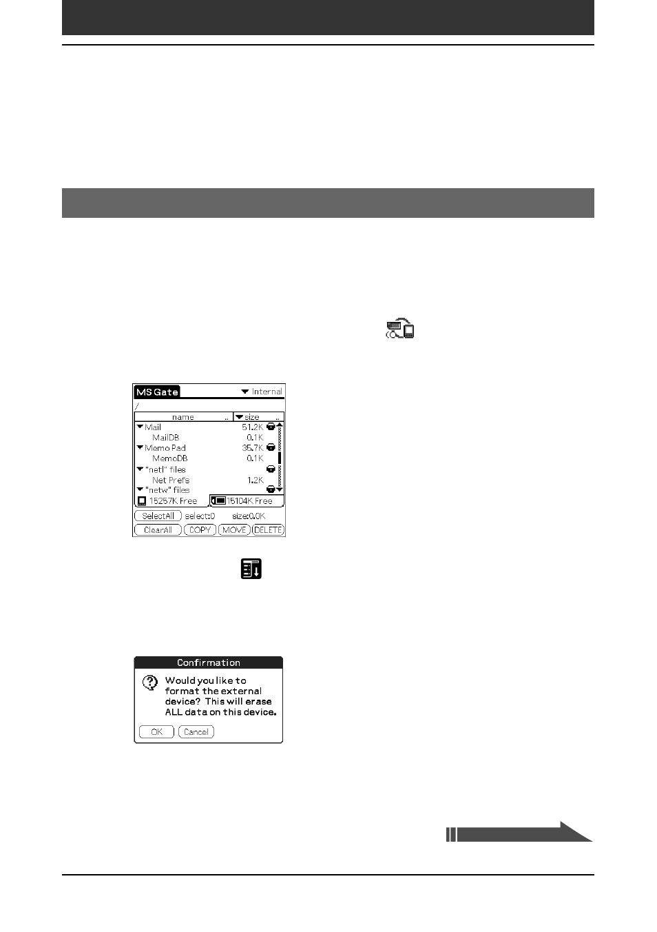 Formatting memory stick media | Sony PEG-SJ30 User Manual | Page 138 / 222