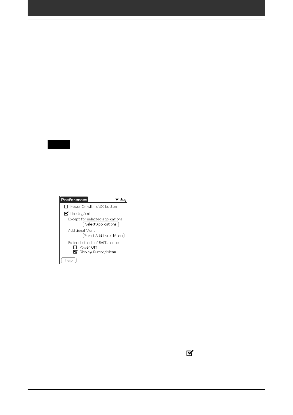 Changing the jog dial™ navigator preferences | Sony PEG-SJ30 User Manual | Page 159 / 222