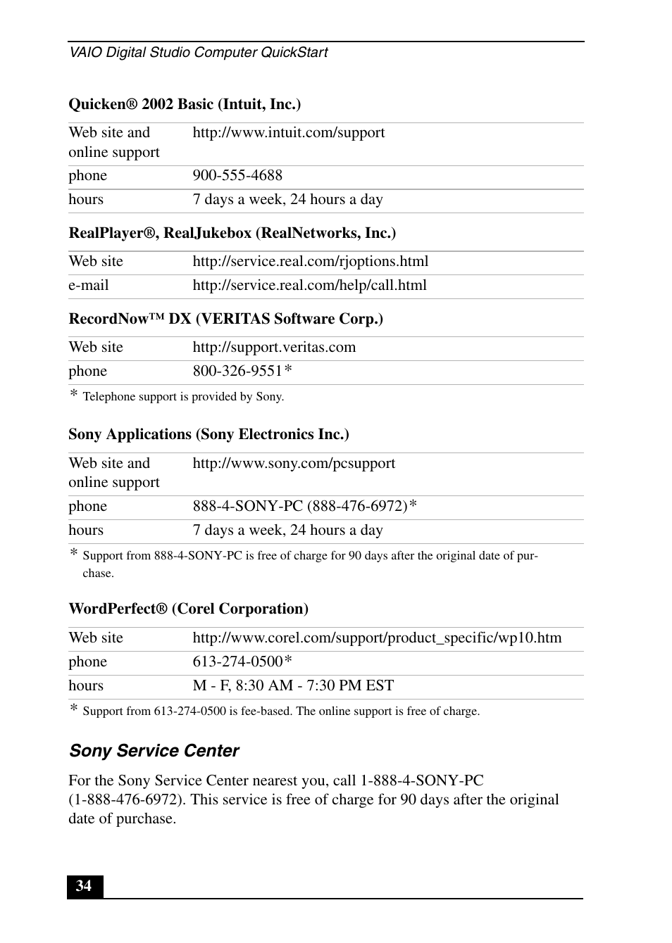 Sony PCV-RX690G User Manual | Page 34 / 36