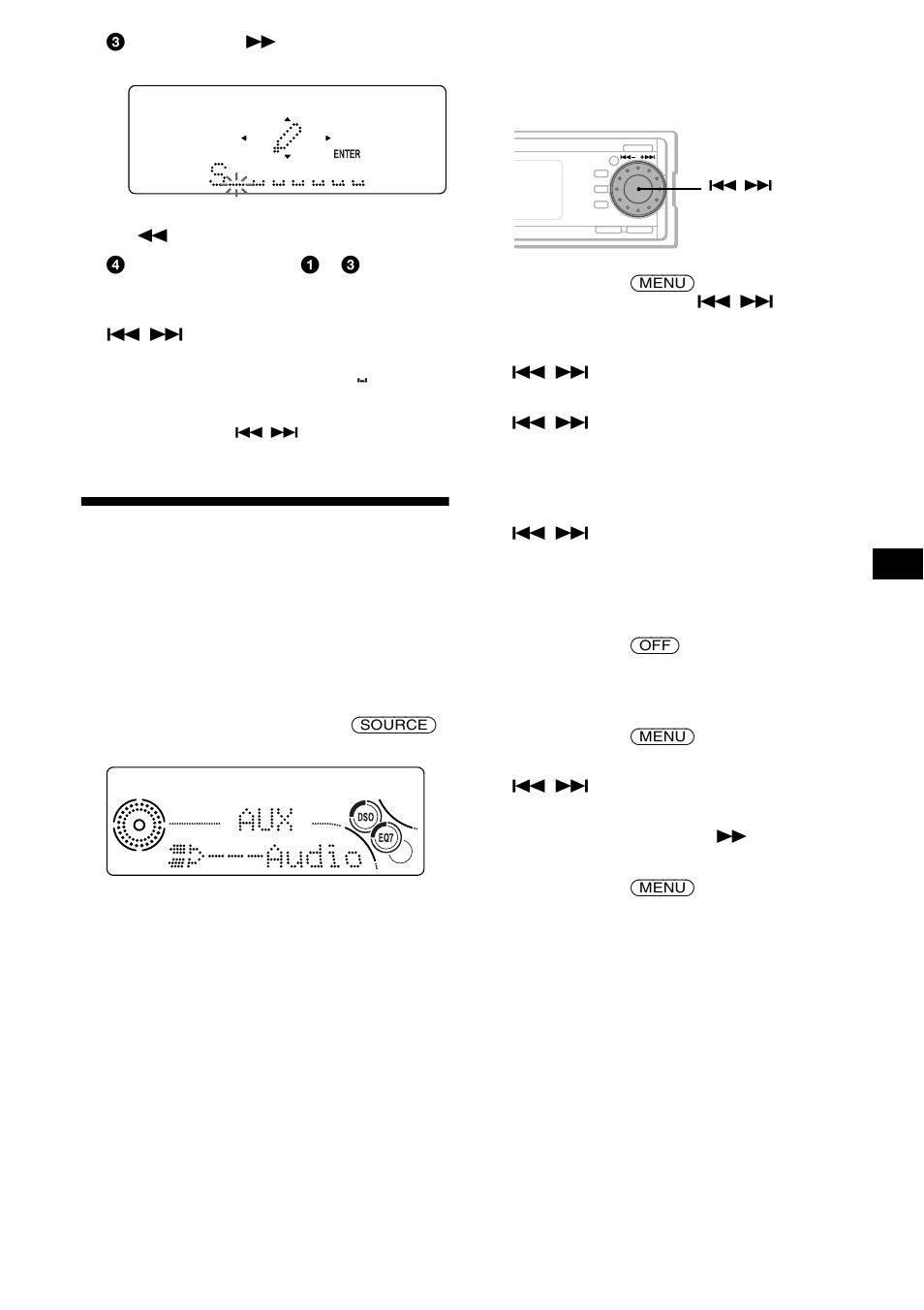 Raccordement d’un appareil audio auxiliaire, Raccordement d’un appareil audio, Auxiliaire | Sony CDX-MP70 User Manual | Page 59 / 96