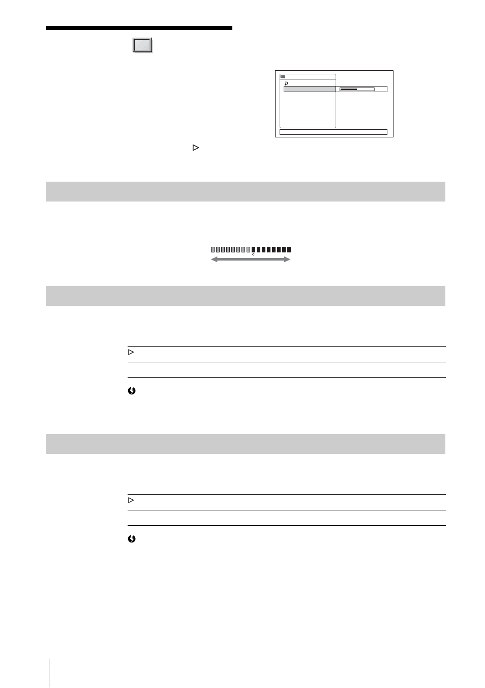 Using the (lcd/vf set) menu - lcd color, etc, Using the, Lcd/vf set) menu | T (p. 58), Using the (lcd/vf set) menu, Lcd color, Lcd bl level, Vf b.light, Lcd color, etc | Sony RMT-840 User Manual | Page 58 / 112