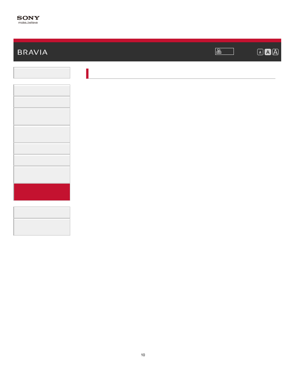 Configuring various settings | Sony KDL-65S990A User Manual | Page 10 / 247