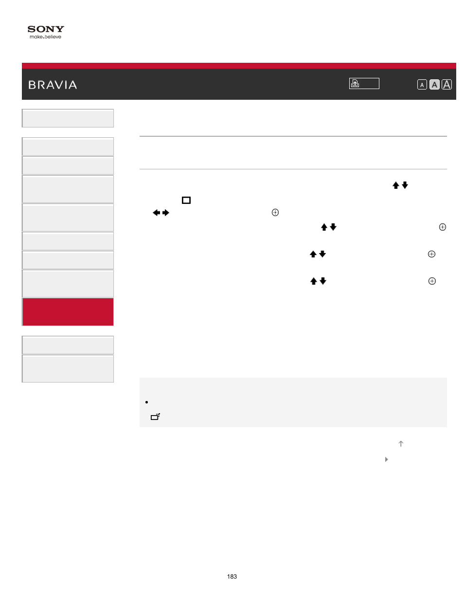 Setting channels to surf with ch +/- buttons | Sony KDL-65S990A User Manual | Page 183 / 247