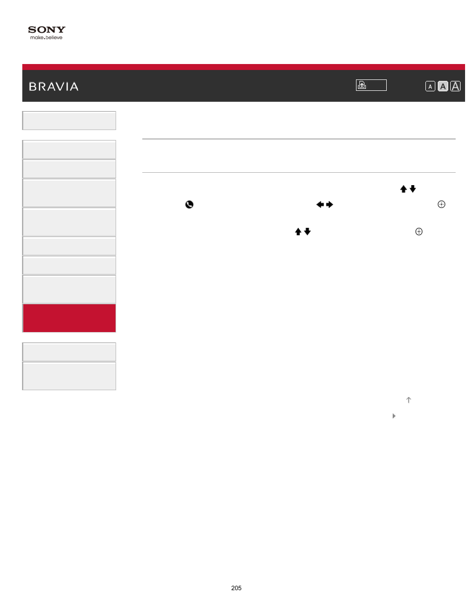 Checking sony contact information | Sony KDL-65S990A User Manual | Page 205 / 247