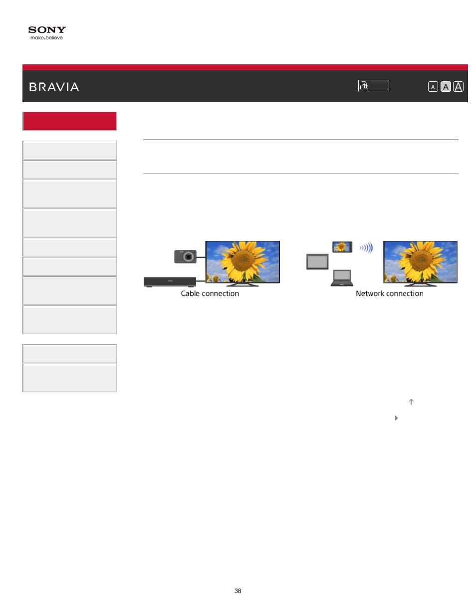 Watch connected device | Sony KDL-65S990A User Manual | Page 38 / 247
