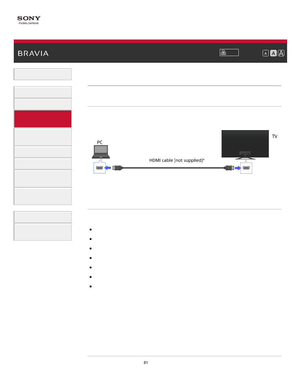 Sony KDL-65S990A User Manual | Page 81 / 247