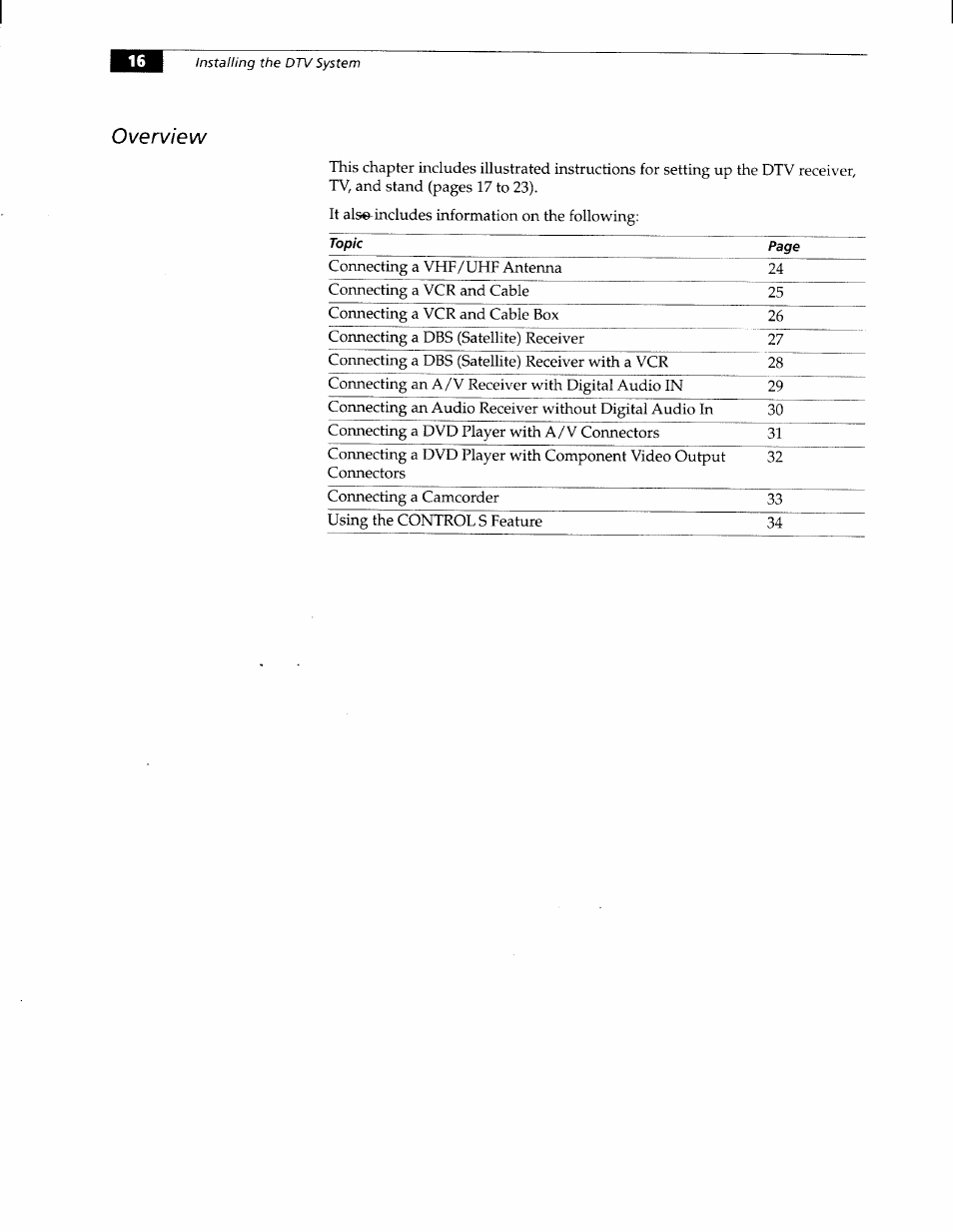 Overview | Sony KW-34HD1 User Manual | Page 14 / 65