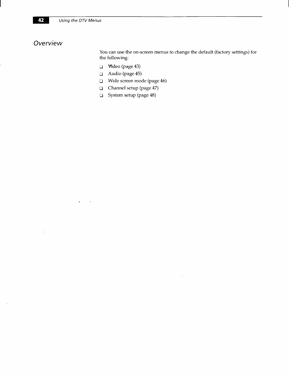 Overview | Sony KW-34HD1 User Manual | Page 40 / 65