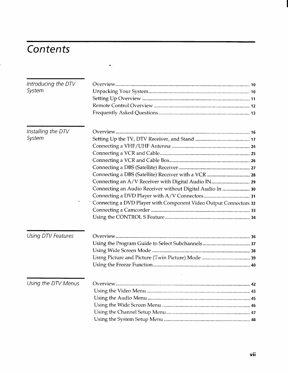 Sony KW-34HD1 User Manual | Page 5 / 65