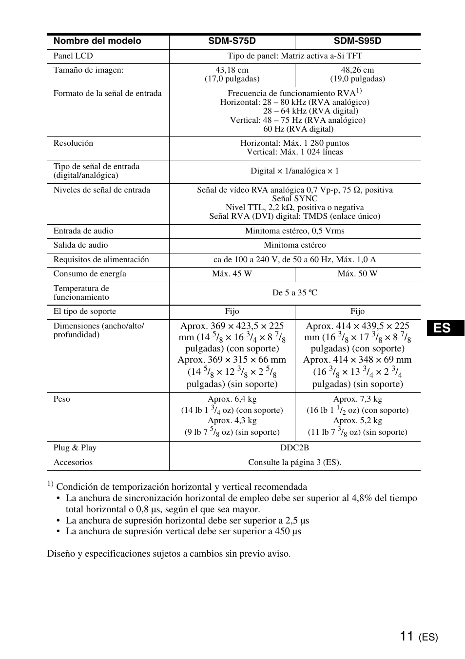 Sony SDM-S95ERB User Manual | Page 35 / 52