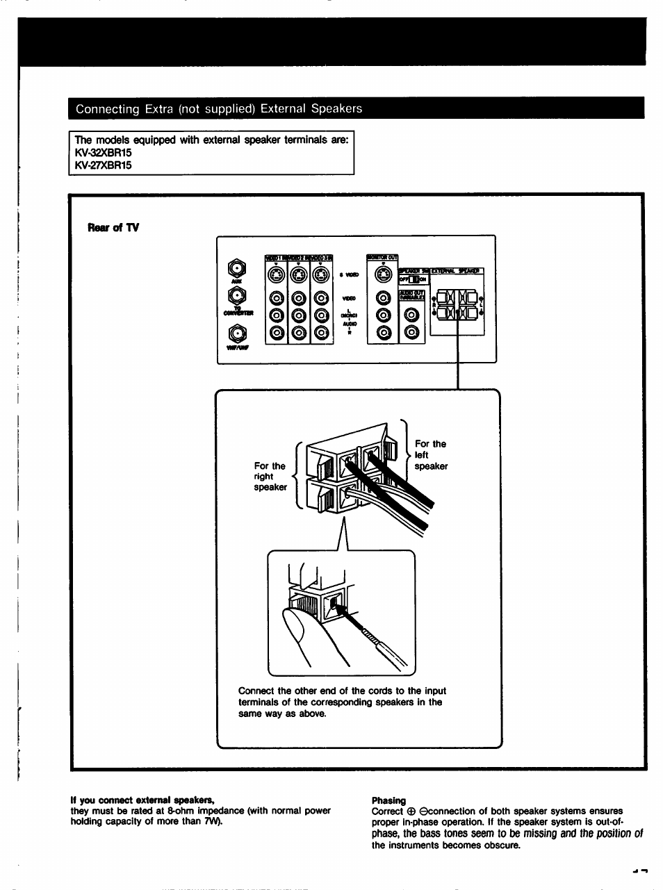 Sony KV-27XBR65 User Manual | Page 17 / 51