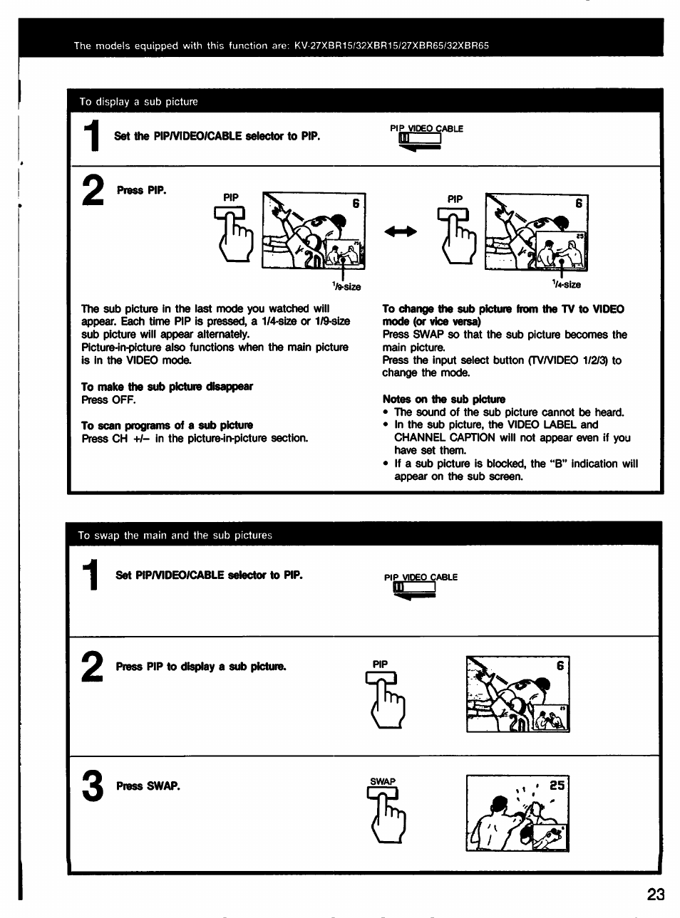 Sony KV-27XBR65 User Manual | Page 23 / 51