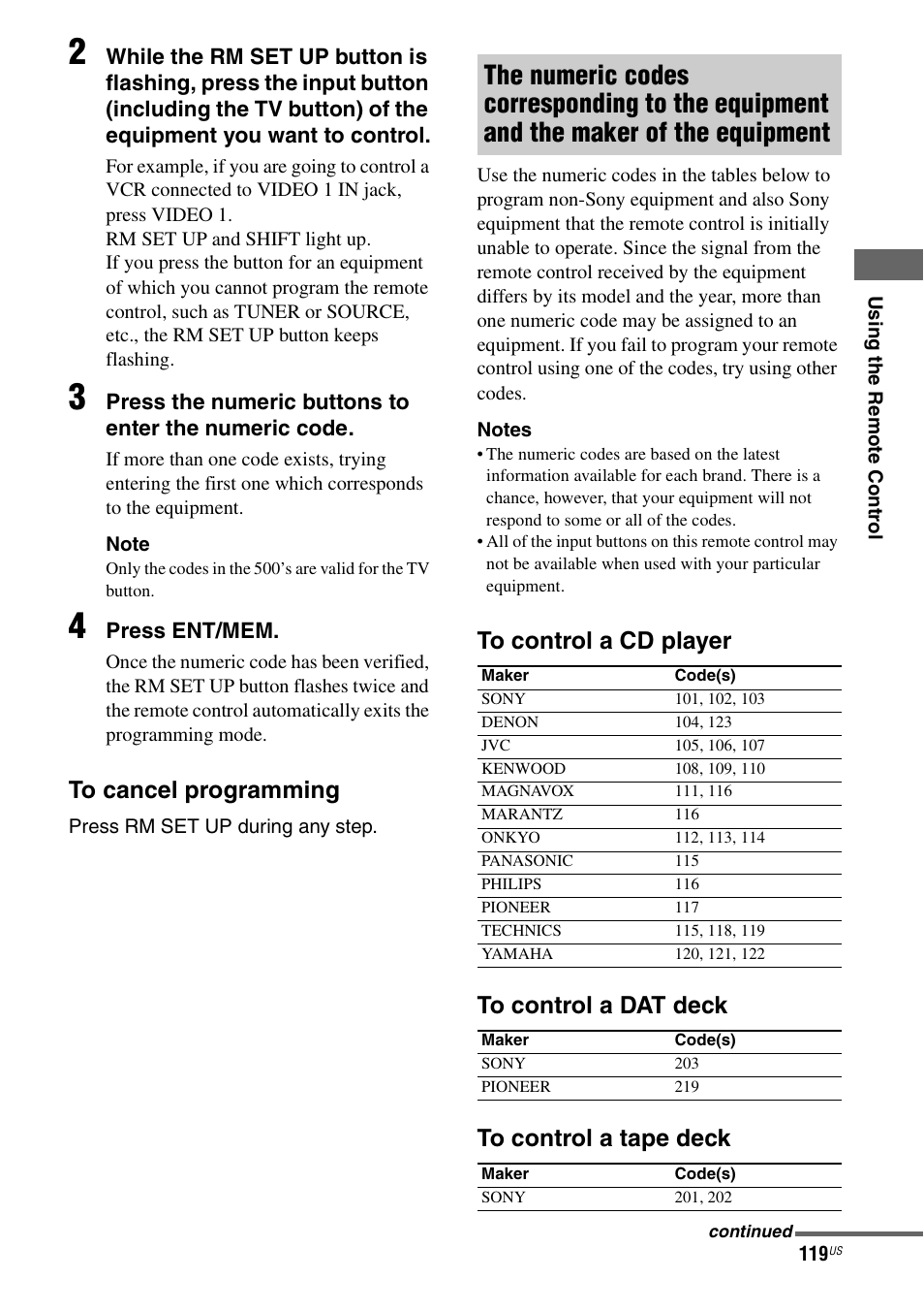 Sony STR-DA3700ES User Manual | Page 119 / 146