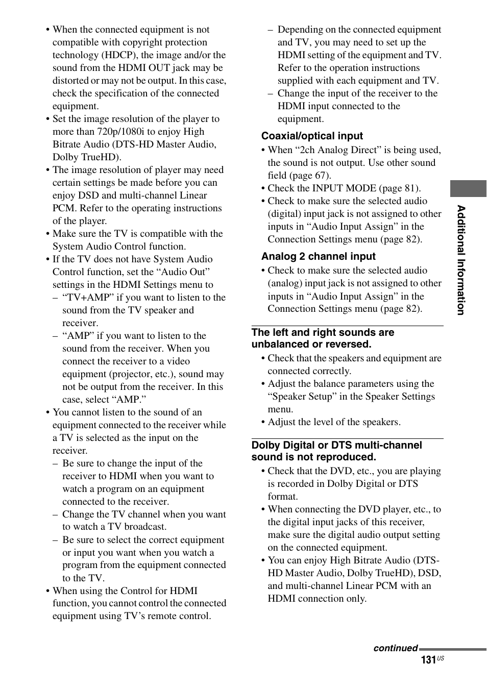 Sony STR-DA3700ES User Manual | Page 131 / 146